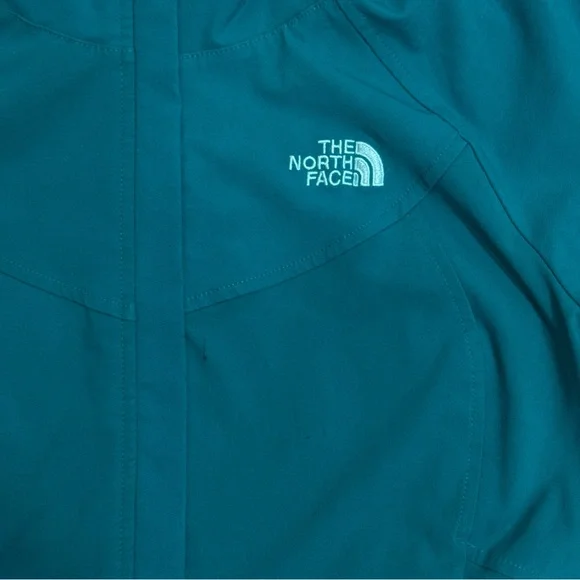 The North Face Maddie Raschel Softshell Jacket Teal Fuzzy Interior Blue Medium - Picture 6 of 9